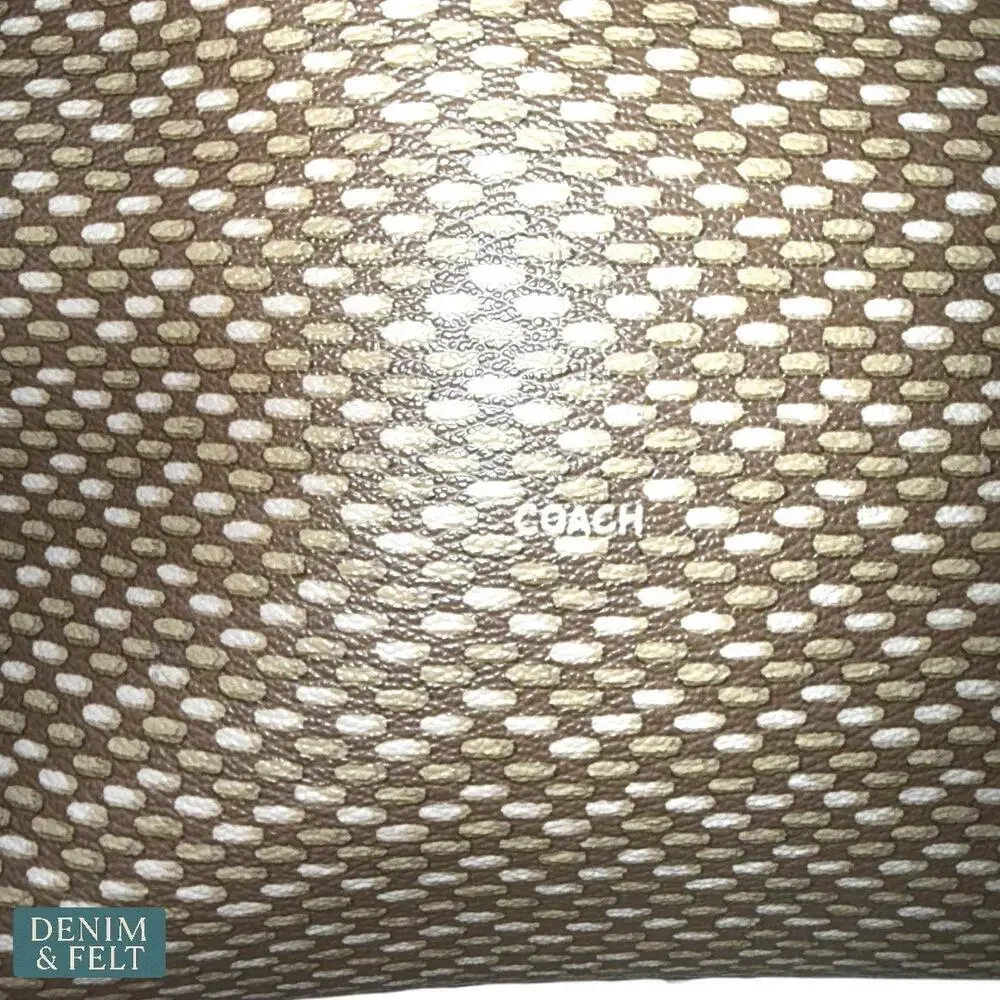 Coach Weaved Brown Embossed Leather Crossbody Shoulder Bag Adjustable Strap - Picture 15 of 15